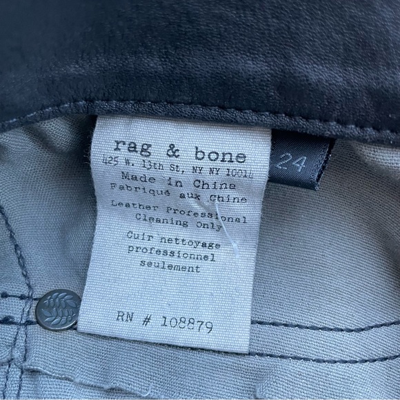 Rag & Bone 100% lamb leather skinny pants - Picture 6 of 8